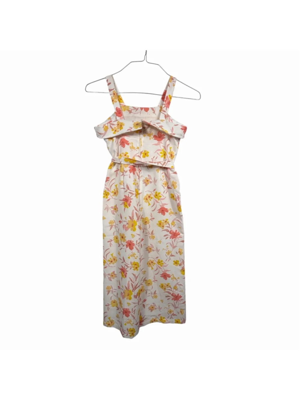 Gb Girls Floral Jumpsuit Yellow Pink Wide Leg Comfy Summer Travel Kids Size 10